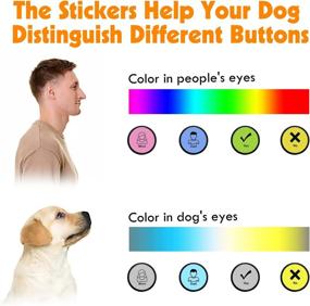 img 2 attached to 🐶 WOOFCAI Dog Buttons for Communication - 4 Pcs Recordable Dog Talking Buttons Set with Stickers Pet Clicker Training for Dogs Speaking Interactive Tool Answer Buzzers Buttons