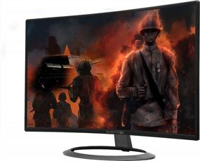 img 2 attached to Sceptre C275W-1920R: Immersive Curvature Display with Built-in Speakers, Metallic 🖥️ Finish and HD Resolution, Supports DisplayPort and HDMI, 75Hz Refresh Rate
