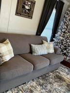 картинка 1 прикреплена к отзыву Чехол для дивана с подушкой в форме "Т" - набор из 3-х частей с отдельными чехлами в форме буквы "Т" для защиты мебели - средний размер, песчаный цвет. от Tim Harris