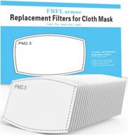 100pcs pm2.5 activated carbon filter for cloth mask - ship from usa, 5 layers replaceable anti haze filters paper for reusable face cover outdoor - anti fogging health protection логотип