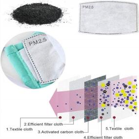 img 1 attached to 100Pcs PM2.5 Activated Carbon Filter For Cloth Mask - Ship From USA, 5 Layers Replaceable Anti Haze Filters Paper For Reusable Face Cover Outdoor - Anti Fogging Health Protection