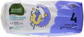 img 2 attached to 👶 Seventh Generation Baby Overnight Diapers: Free & Clear, Stage 4, 22-32lbs, 24 Count (Packaging May Vary)
