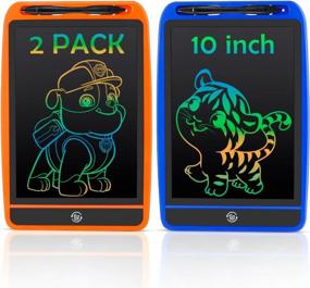 img 4 attached to 2Pcs 10 Inch LCD Writing Tablet For Kids - Erasable Drawing Board, Educational Toys Gift For Girls Boys