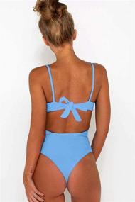 img 3 attached to CHYRII Womens Waisted Monokini Swimsuit Women's Clothing at Swimsuits & Cover Ups