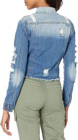 img 1 attached to V I P JEANS Juniors Cropped CGXJ 6288DBB Women's Clothing - Coats, Jackets & Vests