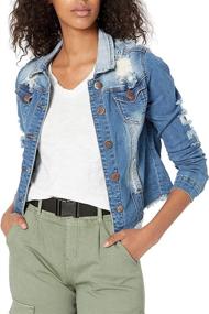 img 2 attached to V I P JEANS Juniors Cropped CGXJ 6288DBB Women's Clothing - Coats, Jackets & Vests