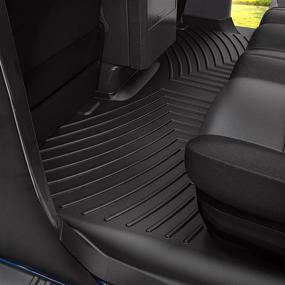 img 1 attached to 🚗 OEDRO Floor Mats 2015-2019 Subaru Outback/Legacy: Black TPE All Weather Guard 1st and 2nd Row Liners