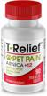 vet-approved t-relief pet pain relief: reduce muscle, joint & hip pain in dogs & cats - fast-acting soother with arnica +12 natural medicines - 90 tablets logo