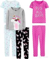 👶 comfortable and cute: simple joys by carter's 6-piece snug-fit cotton pajama set for babies, toddlers, and girls logo