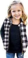 👧 toddler girls' plaid zipper vest coat: christmas sleeveless outwear with pocket for fall & winter логотип