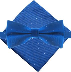 img 4 attached to Mens Polka Bowtie Pocket Square Men's Accessories good for Ties, Cummerbunds & Pocket Squares