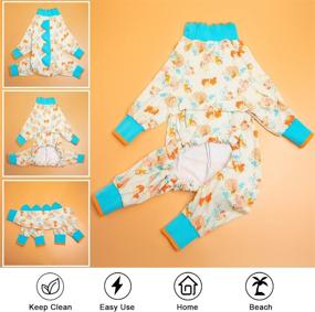 img 1 attached to 🐶 Large Dogs LovinPet Jammies: Dog Pajamas for Big Breeds, Anti-Licking Recovery Suit, Lightweight Coral Peach Prints Fashion Onesies for Dog Clothing, UV Protection, Easy-Wearing Adorable Jumpsuit