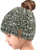 winter girls ponytail beanie - toddler girls' cold weather accessories логотип