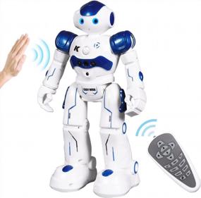 img 4 attached to SGILE Gesture-Sensing RC Robot Toy - Remote Control Robot Perfect For Kids Aged 3-12 Years. Ideal Birthday Gift For Boys And Girls - Blue