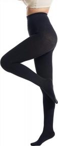 img 4 attached to Frola Ultra-Warm Winter Tights For Women - 200D Cashmere Thermal Tights, Black - Size M/L