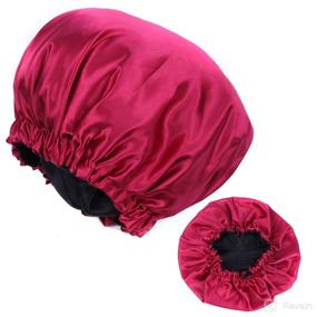 img 4 attached to Adjustable Bonnet Sleeping Supernova Burgundy Personal Care and Bath & Bathing Accessories