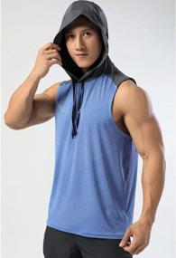 img 2 attached to Men'S Sleeveless Hooded Workout Tank Top - Cut Off Athletic Gym Hoodie Shirt By Magiftbox T55N