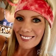 img 1 attached to 🌸 Wide Huachi Boho Headbands for Women - Non Slip Summer Hair Bands for Yoga, Workout, and Women's Hair review by Jason Bell