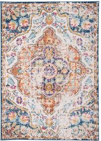img 3 attached to Bohemian Area Rug In Multi-Colored Vintage Distressed Style - 9' X 12' From Rugshop