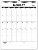 nekmit 2023 wirebound wall calendar with ruled blocks for effective home-schooling planning from now to december 2023- 15 x 12 inches, black логотип