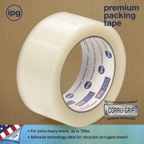 img 3 attached to Clear IPG Premium Packing Tape With Dispenser, 1.88 Inches X 60 Yards (Single Roll)