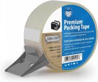 clear ipg premium packing tape with dispenser, 1.88 inches x 60 yards (single roll) logo
