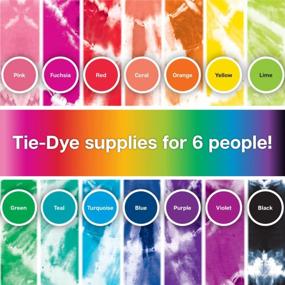 img 2 attached to 🌈 Tulip One-Step Tie-Dye Kit Party Supplies - 18 Rainbow Bottles for Tie Dyeing