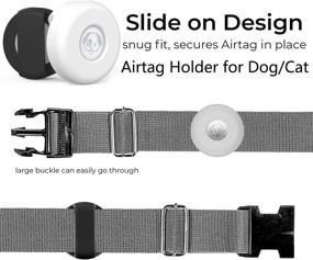 img 2 attached to 🐾 Silicone Waterproof Airtag Dog Collar Holder [2 Pack] – Protect Your Pet with Anti-Lost Locator Case and Compatible with Apple Airtags – Ideal for Dogs, Cats & Pets Accessories