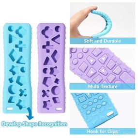 img 2 attached to ❤️ YHOPEE Silicone Baby Teether for 3+ Months, Remote Control Shape Teething Toy with Silicone Pacifier Clip and Hygiene Box, Chew Toy for Babies, Teething Relief and Soothing Sore Gums (Purple)