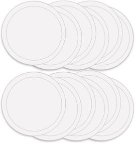 img 4 attached to 🔸 12 Pack of ABN Clear Plastic Mixing Cup Lids, 32oz Ounce (1qt Quart) Size
