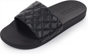 img 4 attached to Comfortable And Stylish FITORY Women'S Slides For Any Occasion
