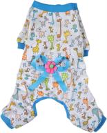 cozy blue pet dog pajama jumpsuit sleeping coat - stylish overall clothes for dogs & cats (x-large) логотип