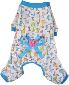 img 4 attached to Cozy Blue Pet Dog Pajama Jumpsuit Sleeping Coat - Stylish Overall Clothes for Dogs & Cats (X-Large)