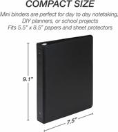 samsill economy 3 ring mini binder - black (6 pack) - holds 100 sheets - made in usa logo