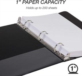 img 2 attached to Samsill Economy 3 Ring Mini Binder - Black (6 Pack) - Holds 100 Sheets - Made In USA