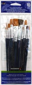 img 1 attached to Plaid Learn To Paint Premium Brush Set, 50536 (10-Piece), 1-(Pack)