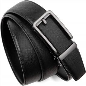 img 2 attached to Leather Ratchet Buckle Adjustable Adjustable Men's Accessories for Belts