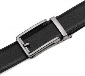 img 1 attached to Leather Ratchet Buckle Adjustable Adjustable Men's Accessories for Belts