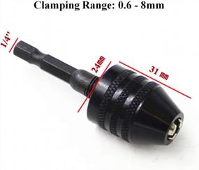 img 3 attached to 3Pcs Mini Drill Chuck Adapter - AIYUN Keyless Chuck For Impact Driver (0.6-8Mm, 0.3-3.6MmX2)