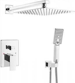 img 4 attached to Transform Your Showering Experience With ROVOGO'S Shower System - Includes 10 In. Rain Shower And 3-Function Handheld, Brass Valve And Trim Kit, And Chrome Finish