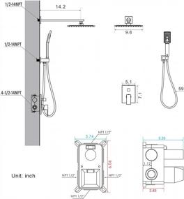 img 1 attached to Transform Your Showering Experience With ROVOGO'S Shower System - Includes 10 In. Rain Shower And 3-Function Handheld, Brass Valve And Trim Kit, And Chrome Finish