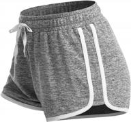 flexible performance: women's dolphin shorts for running, yoga, gym and workout logo