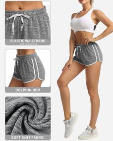 img 1 attached to Flexible Performance: Women'S Dolphin Shorts For Running, Yoga, Gym And Workout