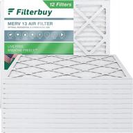 12-pack filterbuy hvac air filters - 10x10x1 merv 13 optimal defense, pleated ac furnace replacement filters (actual size: 9.50 x 9.50 x 0.75 inches) logo