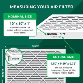 img 3 attached to 12-Pack Filterbuy HVAC Air Filters - 10X10X1 MERV 13 Optimal Defense, Pleated AC Furnace Replacement Filters (Actual Size: 9.50 X 9.50 X 0.75 Inches)
