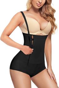 img 4 attached to Get Your Desired Body Shape With Eleady Women'S Latex Full Body Shaper And Waist Trainer Suit