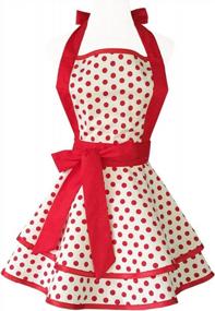 img 2 attached to Hyzrz Lovely Handmade Cotton Retro Aprons For Women Girls Cake Kitchen Cook Apron For Mother'S Gift