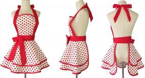 img 1 attached to Hyzrz Lovely Handmade Cotton Retro Aprons For Women Girls Cake Kitchen Cook Apron For Mother'S Gift