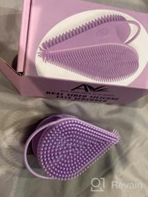 img 7 attached to Lavender Avilana Silicone Face Scrubber: 2-In-1 Facial Cleansing & Exfoliating Brush For All Skin Types