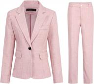 yynuda women's professional suit set: office-ready 1-button blazer jacket and pants for the modern business lady logo